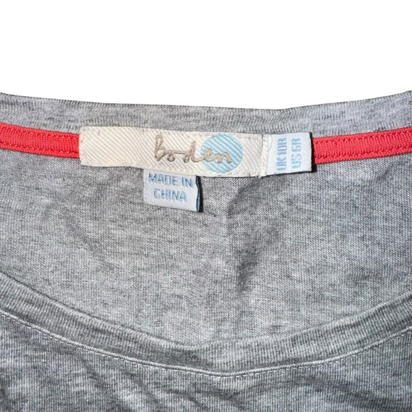 Boden T shirt Colorblock Jersey Shift Dress Size 6R Gray Coral Sundress - Picture 11 of 11